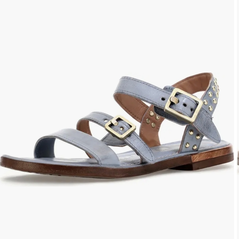 7/7.5 A.S. 98 Glenny Strappy Supple Leather Studded Detail Sandals